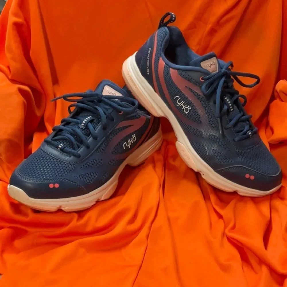 Ryka DevotionXT Women's 8W 8 Wide Navy Blue and Reddish Pink Athletic Shoes